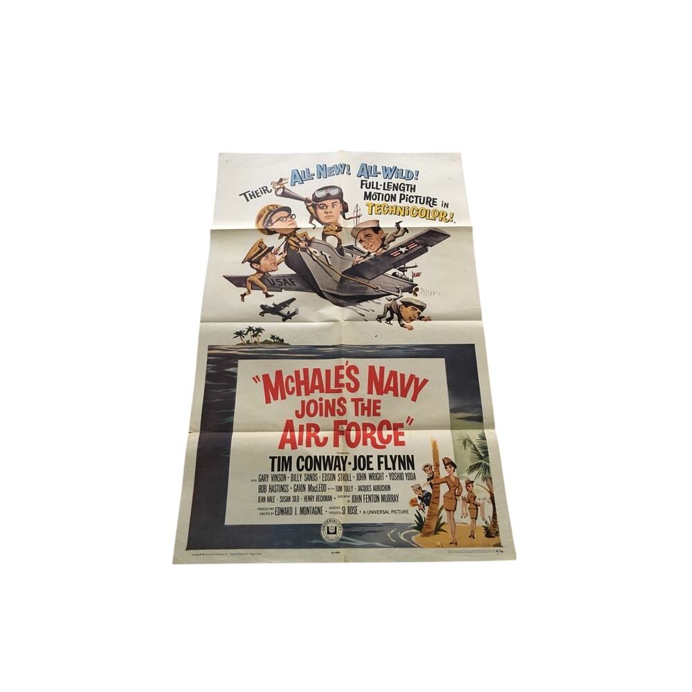 Movie Poster McHale's Navy Joins The Air Force One 65/198 VINTAGE 1965 SEQUEL